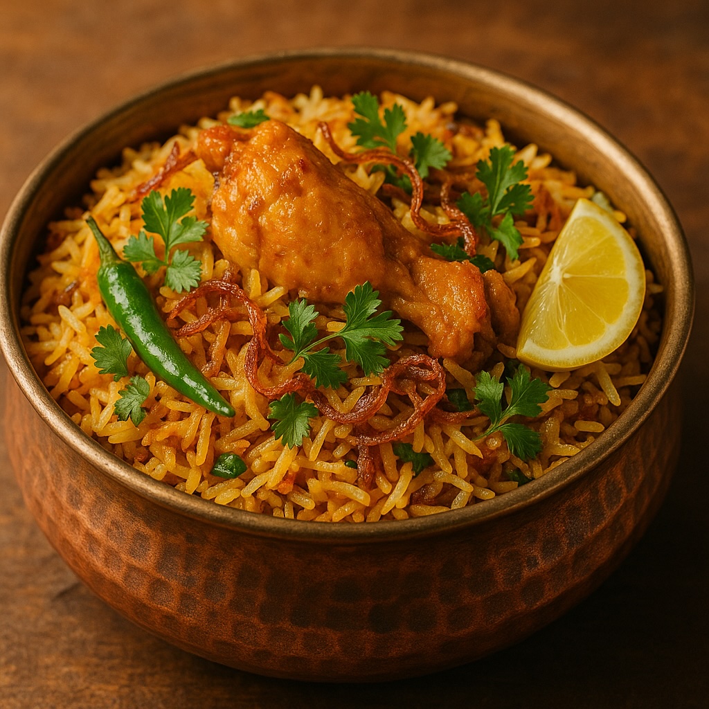 Delicious Indian biryani